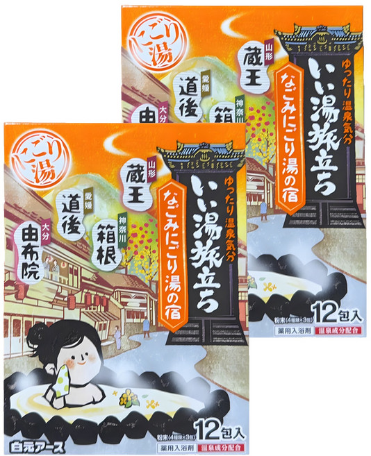 Hakugen Earth 白元 入浴劑 和湯系列 12包入, 300g, 2盒