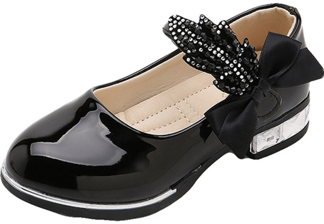 키즈트리 여아용 리본 큐빅 플랫 굽 구두 XZ-494