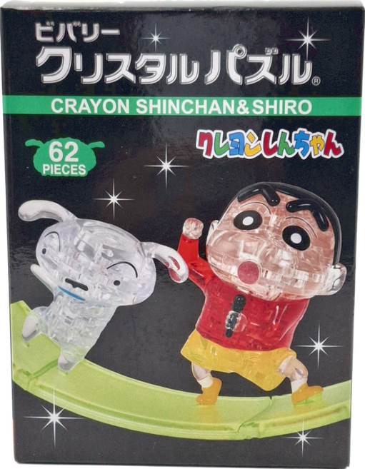 BEVERLY 蠟筆小新透明立體拼圖, 62片, 透明色, 1組