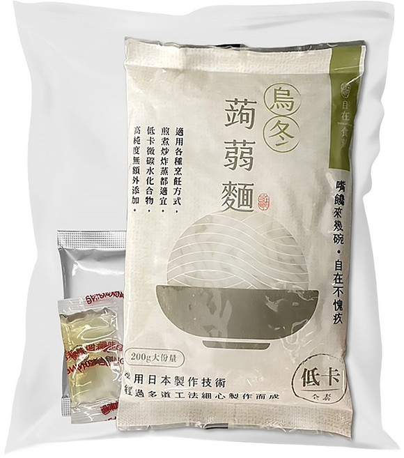 自在食刻 蒟蒻白麵 蛤蜊海鮮, 216g, 1盒