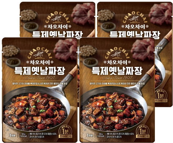 차오차이 특제옛날짜장, 180g, 4개