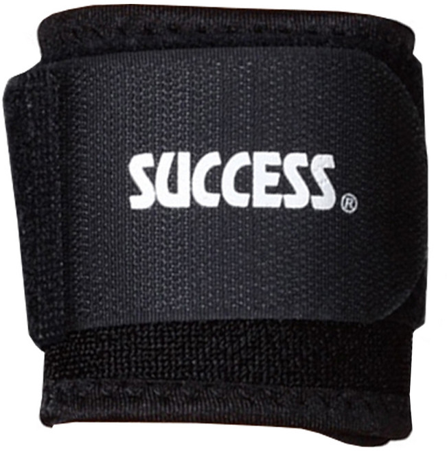SUCCESS 成功 涼感可調式護腕 纏繞綁帶設計 提升穩固性 適用多種運動, 黑色, 1個