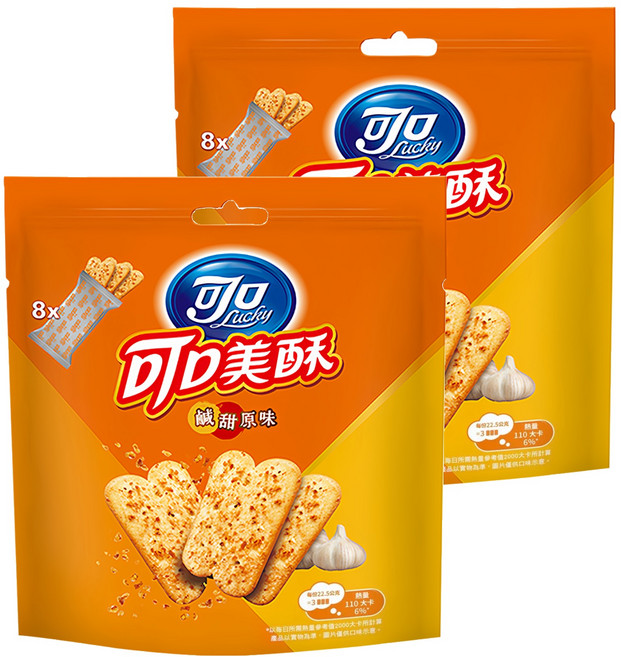 可口美酥 鹹甜原味量販分享包, 180g, 2袋