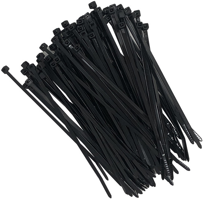 코멧 홈 고강도 PA66 케이블타이 중 0.4x15cm, 블랙, 100개