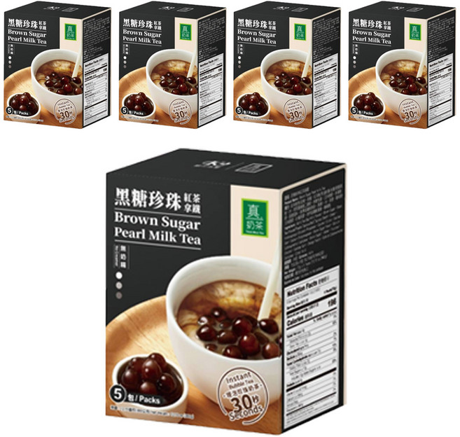 歐可茶葉 黑糖珍珠紅茶拿鐵, 72g, 5包, 5盒