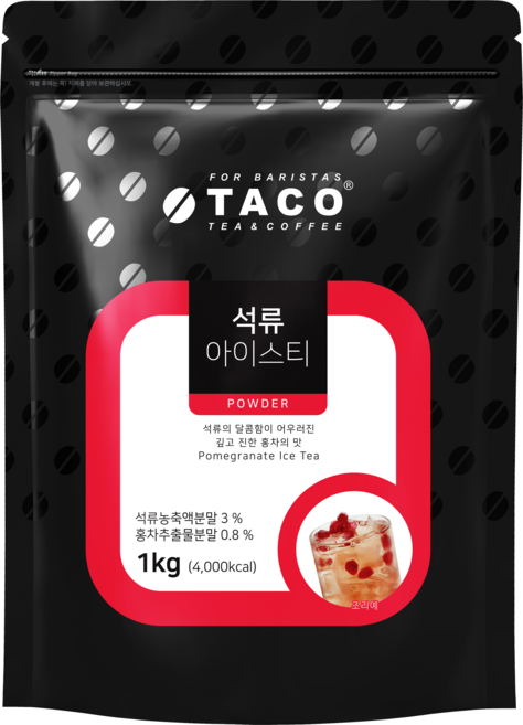 타코 석류 아이스티 파우치, 1kg, 1개입, 1개, 1kg