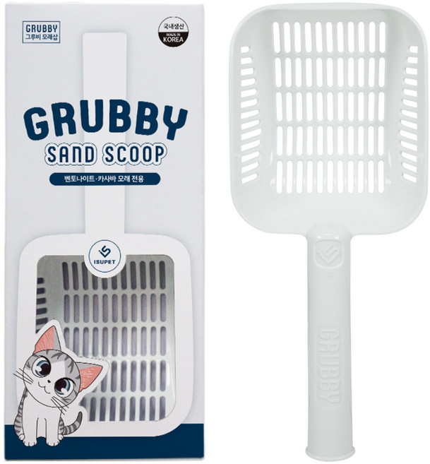 그루비 고양이 벤토모래 삽, 스노우화이트, 1개