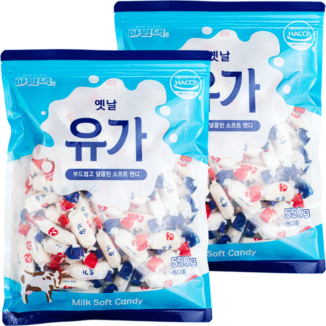 부드럽고 진한 유가 사탕, 550g, 2개