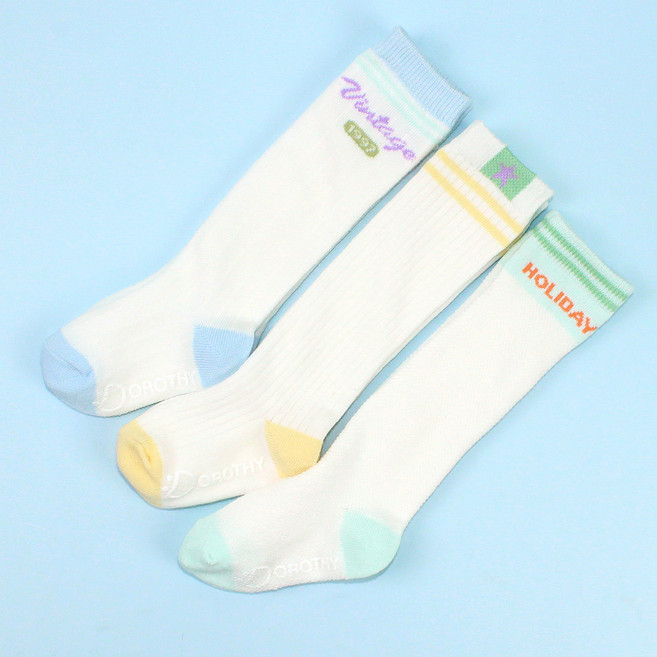 cocoB Dorothy 童款網眼透氣羅紋及膝襪 3雙組