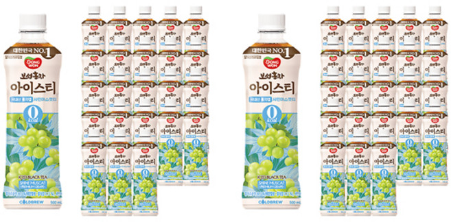 동원보성홍차 아이스티 샤인머스캣 제로, 500ml, 48개