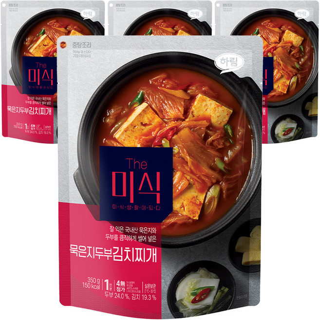 더미식 묵은지두부김치찌개, 350g, 4개
