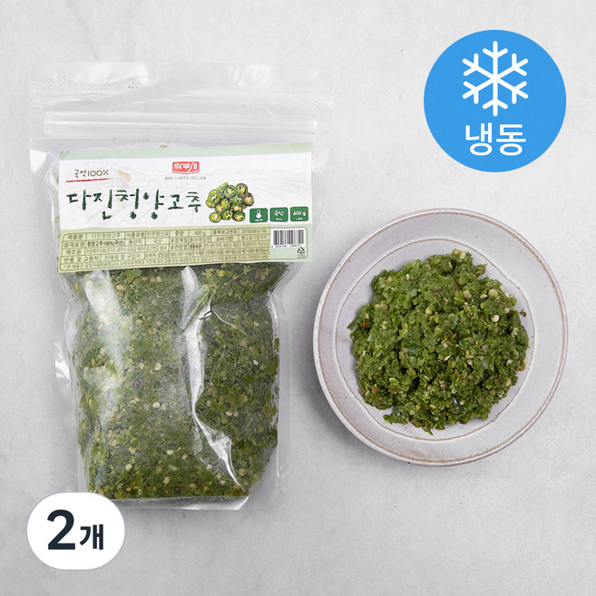 나무새 다진 청양고추 (냉동), 600g, 2개
