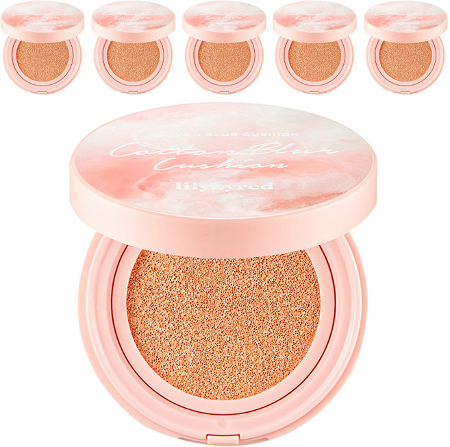 릴리바이레드 코튼 블러 쿠션 파운데이션 15g, 21호 누드코튼, 6개