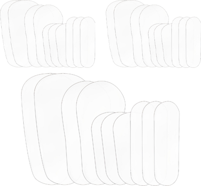 다크니스 브러시 커버 10종 세트, 반투명, 3세트