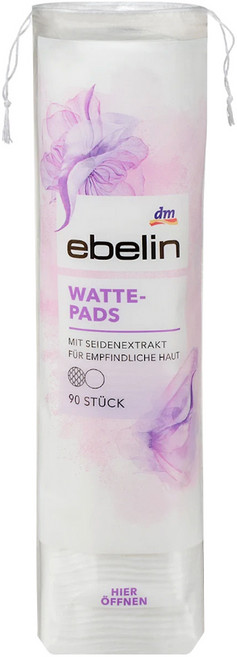 dm ebelin WATTEPADS 圓形缷妝棉, 90入, 1組