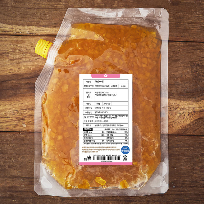 봄봄푸드 복숭아청, 1kg, 1개
