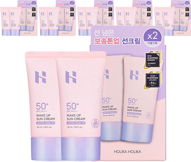 홀리카홀리카 메이크업 선크림 SPF50+ PA+++, 35ml, 12개