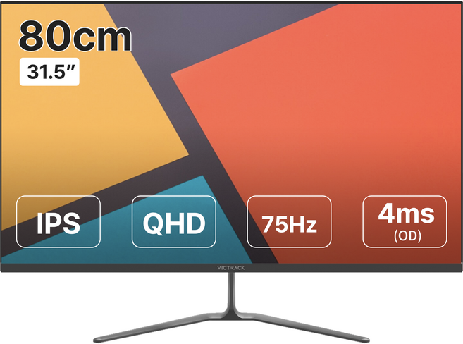 빅트랙 QHD IPS 75Hz 평면 모니터, 80cm, 32FM7501Q