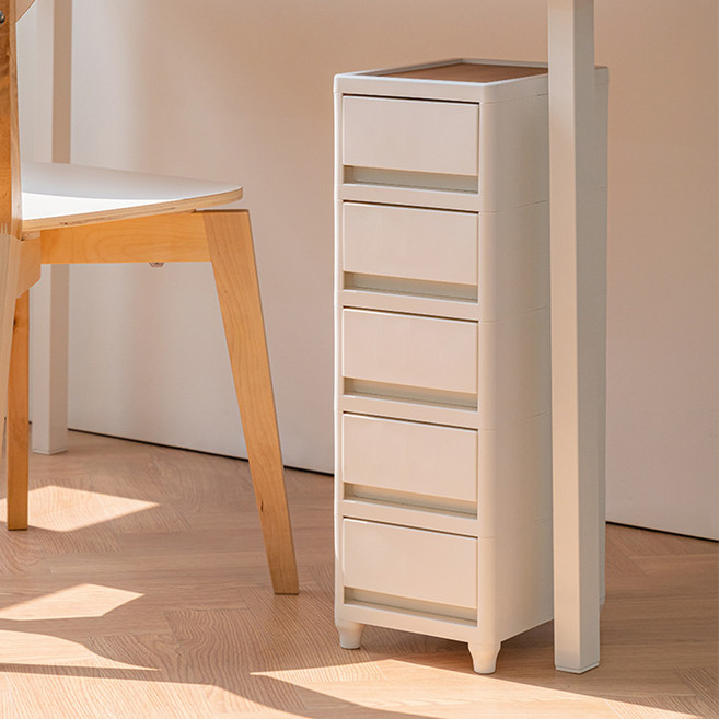 프랑코홈 콤팩트 슬림 5단 서랍장, 화이트