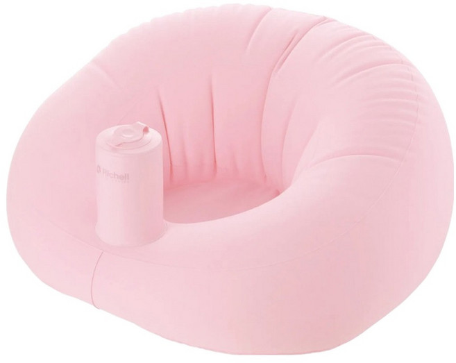 Richell 利其爾 充氣嬰兒沙發椅 粉色
