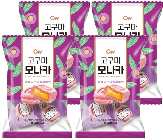 청우식품 고구마 모나카 5p, 65g, 4개