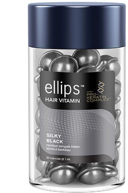 ellips 意立詩 沙龍級角蛋白膠囊護髮油 黑色亮麗光澤 1ml x 50粒 添加角蛋白, 50ml, 1罐