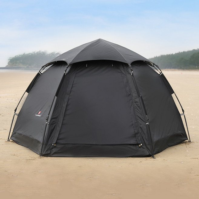 스위스마운틴 헥사돔 원터치텐트, 블랙, 8인용