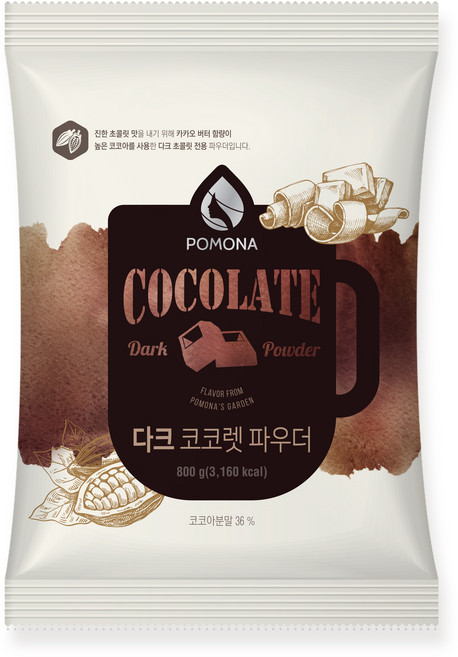 포모나 다크 코코렛 라떼 파우더, 800g, 1개