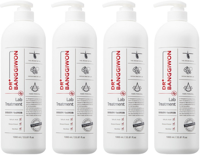 닥터방기원 랩 탈모 기능성 헤어트리트먼트, 1L, 4개
