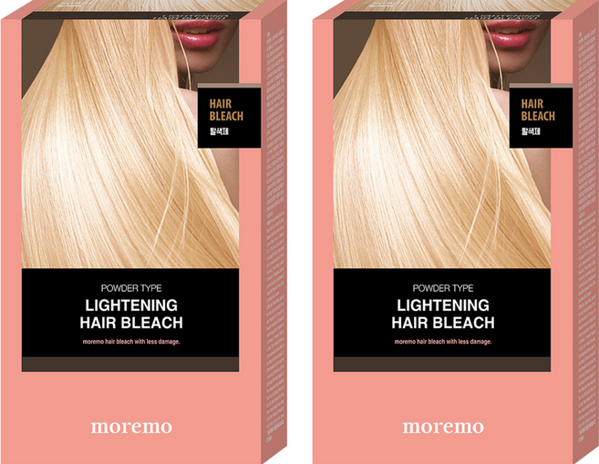 모레모 라이트닝 헤어 블리치 탈색제, 80g, 2개
