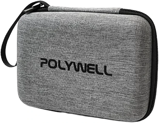POLYWELL 寶利威爾 3C硬殼收納包, PW15-T65-0025, 灰色, 1個