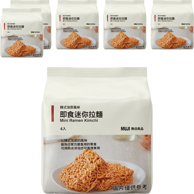 MUJI 無印良品 即食迷你拉麵 韓式泡菜風味 120g, 24包