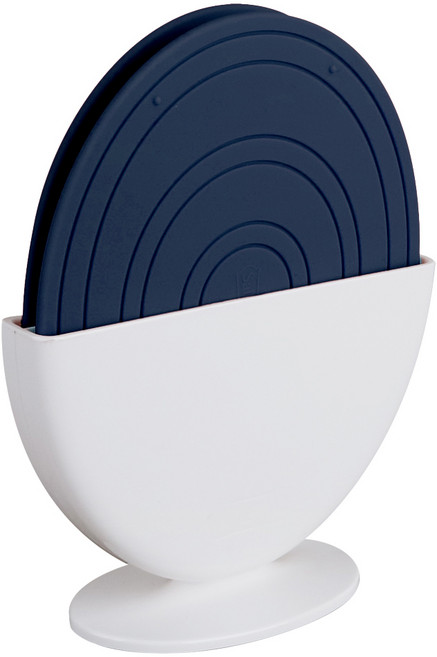 샐마 에그냄비받침 2p + 스탠드 세트, 네이비, 1세트