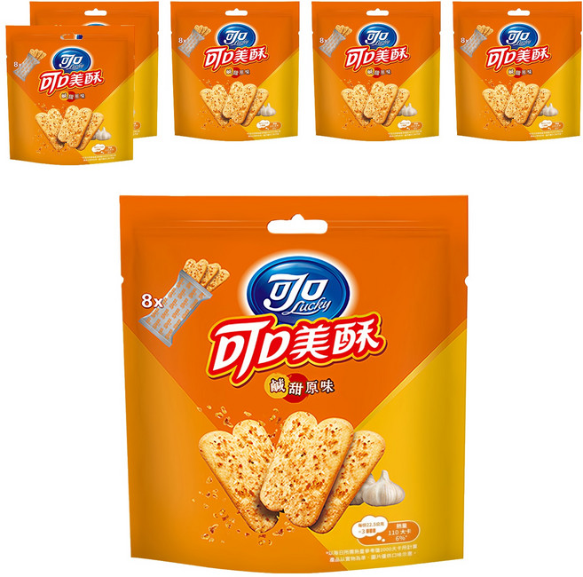 可口美酥 鹹甜原味量販分享包, 180g, 6袋