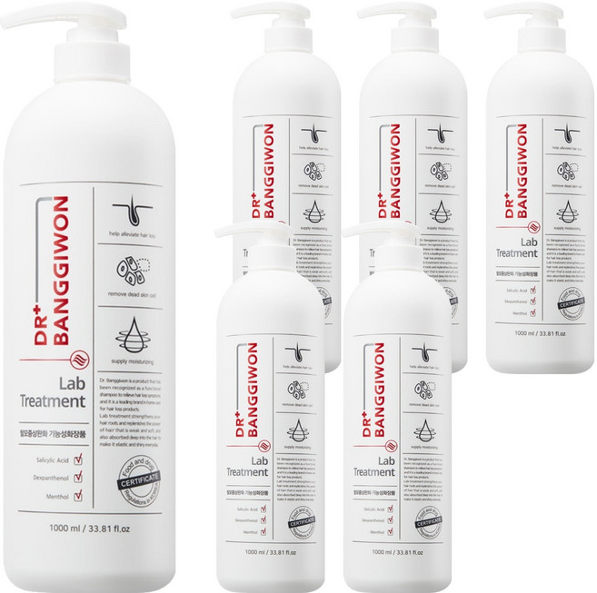 닥터방기원 랩 탈모 기능성 헤어트리트먼트, 1L, 6개