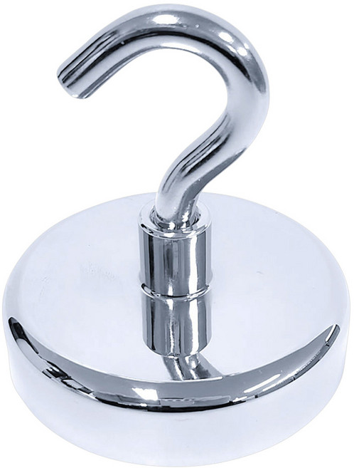 Dy 超強力釹磁鐵掛鉤 60mm, 銀色, 1個