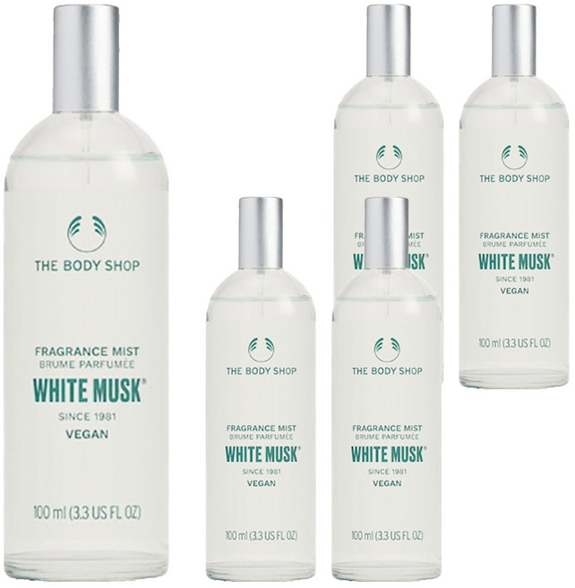 더바디샵 화이트 머스크 후레그런스 바디 미스트, 100ml, 5개