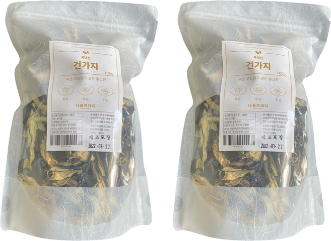 나물투데이 건가지, 100g, 2개