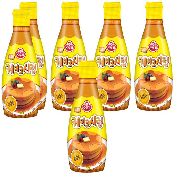 오뚜기 달콤한 케이크 시럽, 220g, 6개