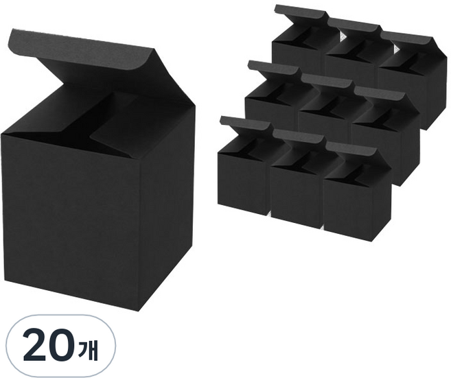 무지 선물상자 2호 8 x 8 x 10cm, 블랙, 20개