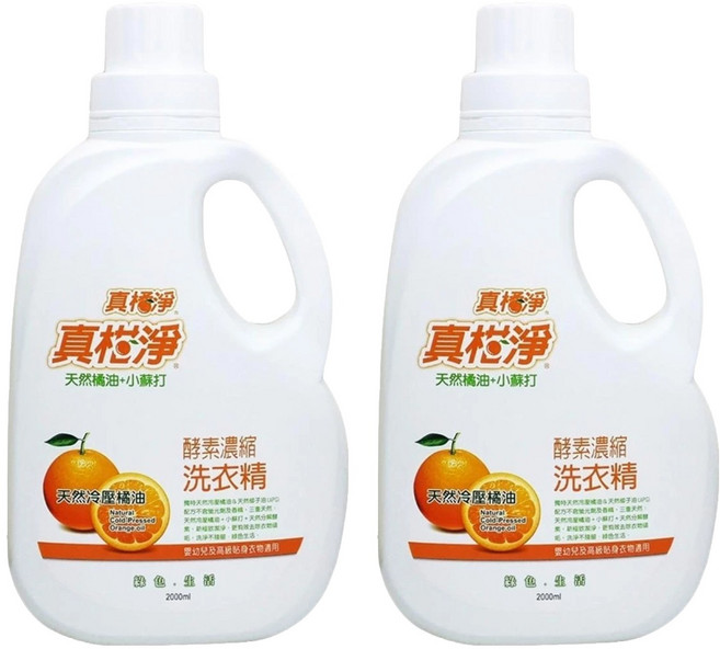 真柑淨 酵素濃縮洗衣精, 2L, 2瓶