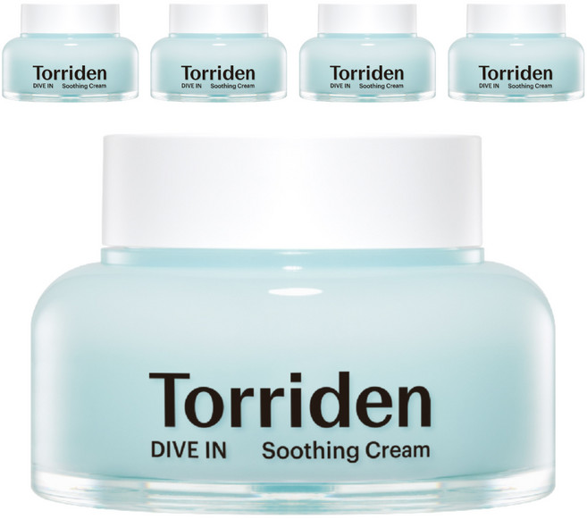 Torriden 台灣公司貨 5D微分子玻尿酸保濕舒緩凝霜, 100ml, 5罐