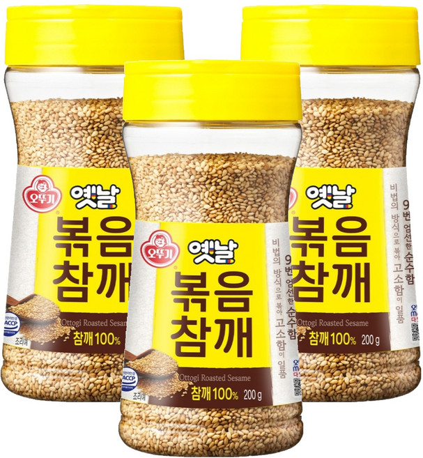 OTOKI 不倒翁 古早味炒芝麻罐裝, 200g, 3罐