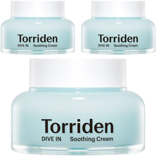 Torriden 台灣公司貨 5D微分子玻尿酸保濕舒緩凝霜, 100ml, 3罐