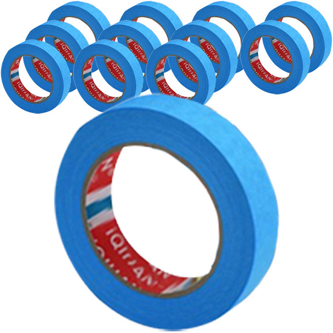 iQIHAN 칼라 마스킹 테이프 파랑 20 mm x 20 m, 12개