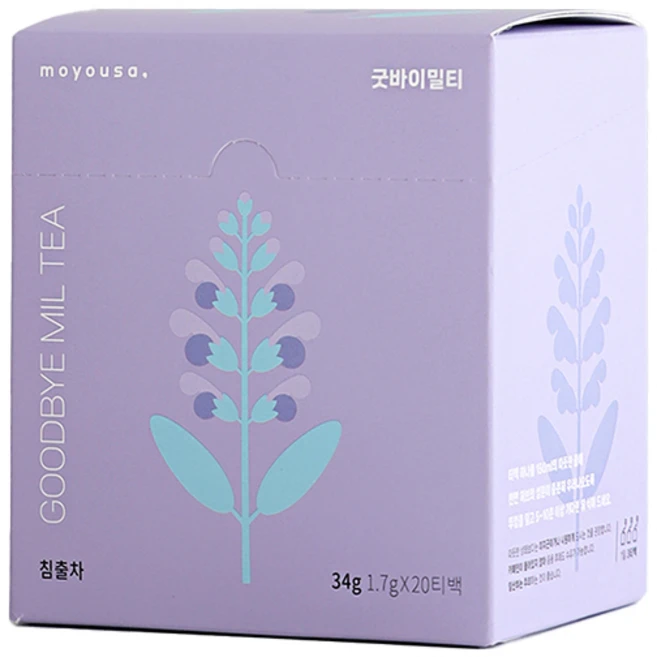 굿바이밀티 허브티, 1.7g, 20개입, 1개 - 쿠팡