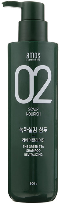 아모스프로페셔널 녹차실감 리바이탈라이징 샴푸, 500g, 1개