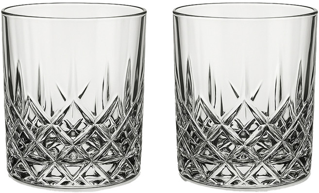 앞날창창 언더락 위스키 크리스탈 패턴 글라스 잔 원형, 2개