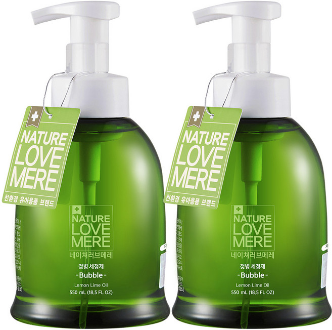 네이쳐러브메레 젖병세정제 레몬향, 550ml, 2개
