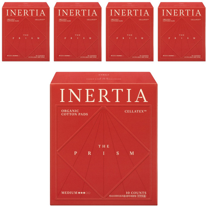 이너시아 더 프리즘 생리대, 중형, 10개입, 5개